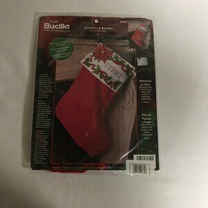Bucilla 84849 Counted Cross Stitch Kit Stocking Cuff 18 “ Red Velvet Stockin